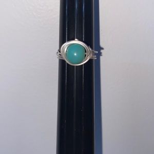 -Teal hand made ring